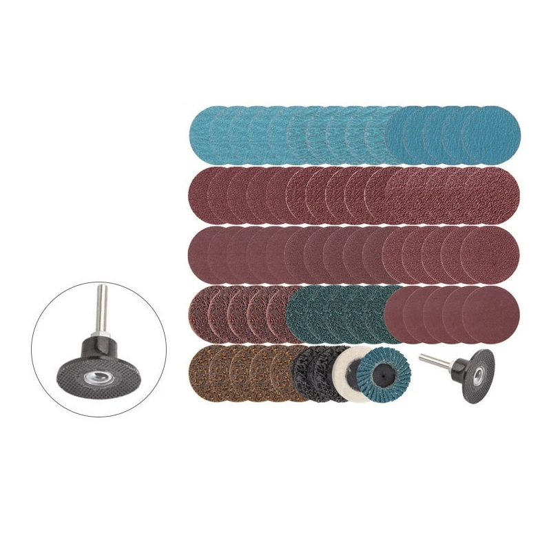 

70Pcs Sanding Discs Set 2in Quick Change Surface Conditioning Discs and 1/4 Inch Holder for Grind Polish Finish Rust
