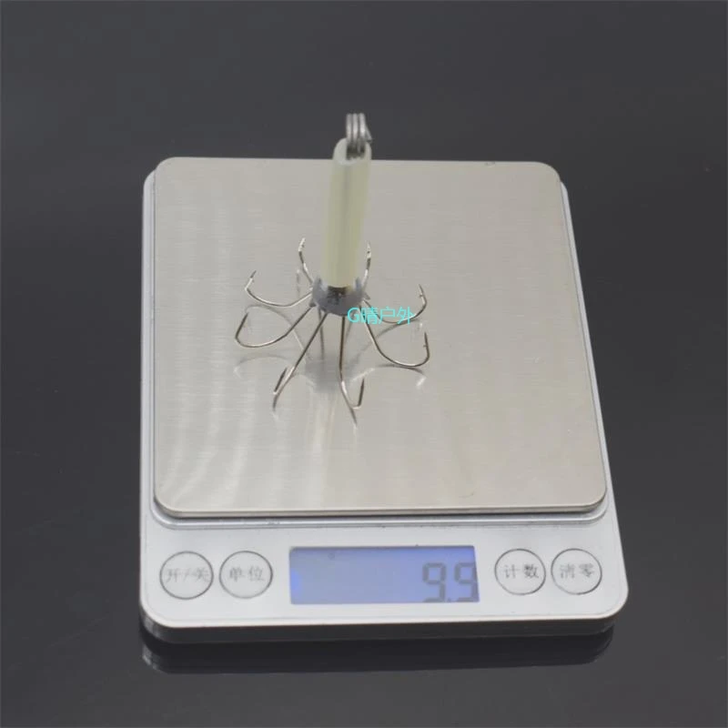 1 партия/5 шт. крючок для кальмара деревянные креветки светящиеся восемь когтей с