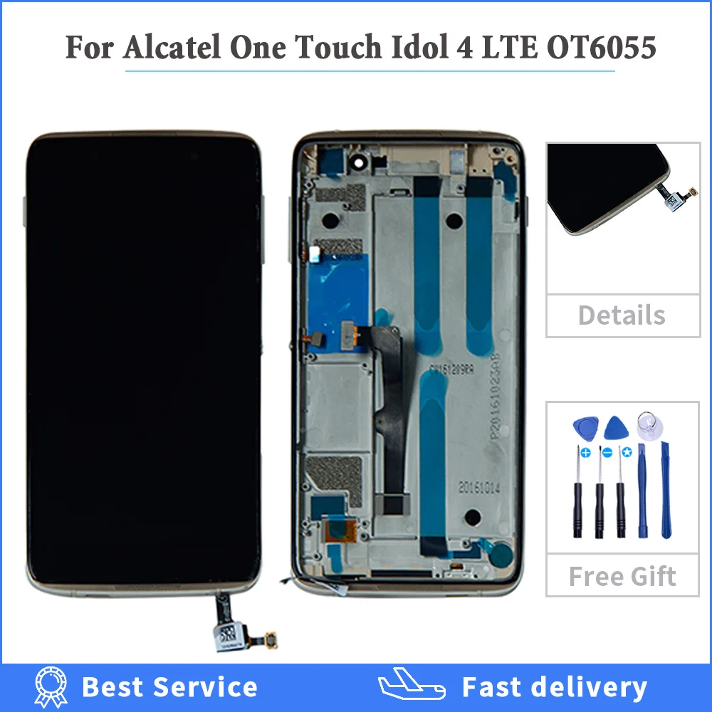 Для 5 2 &quotAlcatel One Touch Idol 4 LTE OT6055 6055P 6055Y 6055B 6055K 6055 ЖК дисплей дигитайзер сенсорный