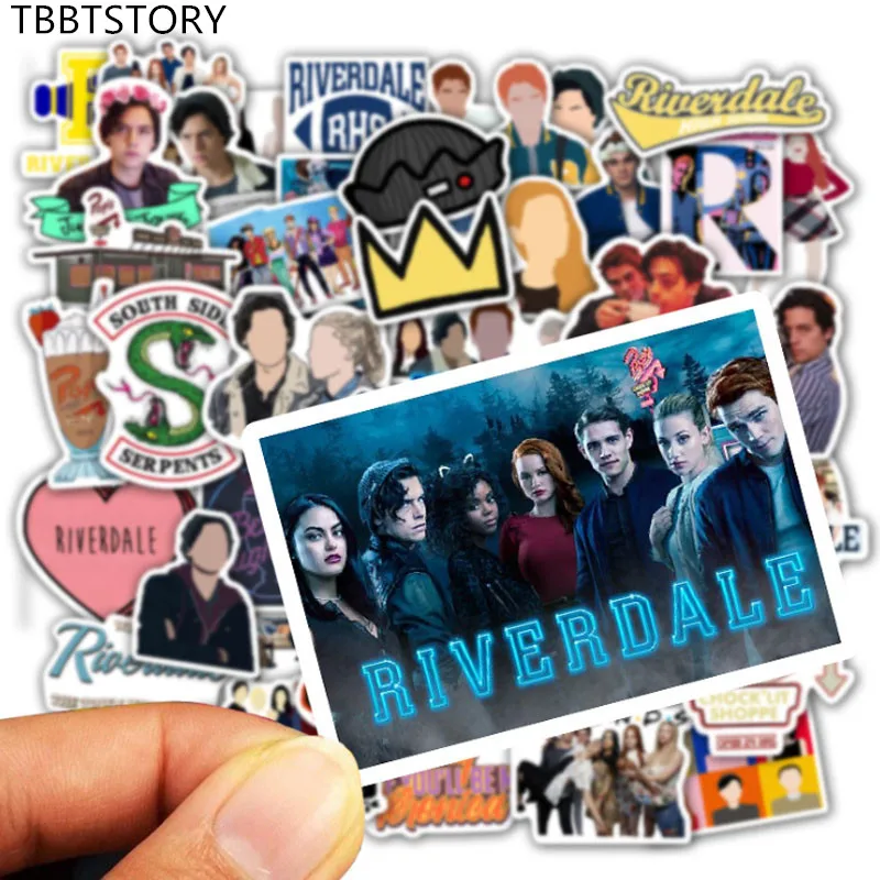 50pcs Tv Show Riverdale Stickers for Scrapbooking Skateboard Car Suitcase DIY Computer Laptop Phone Notebook Waterproof Sticker