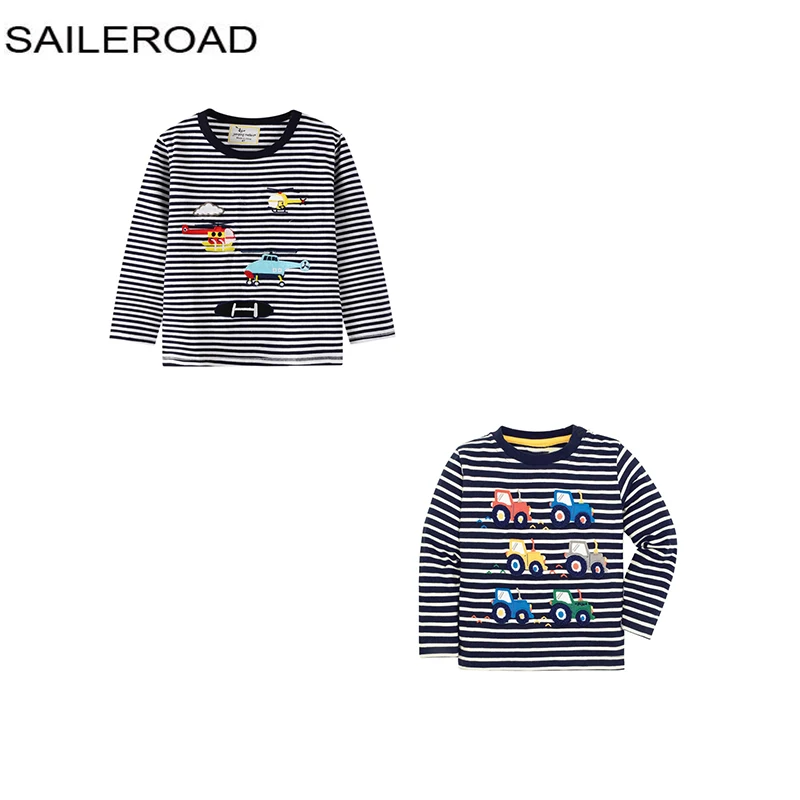 SAILEROAD 2Pcs Девушки с длинным рукавом рубашка единорога 7 лет Мальчики рубашки