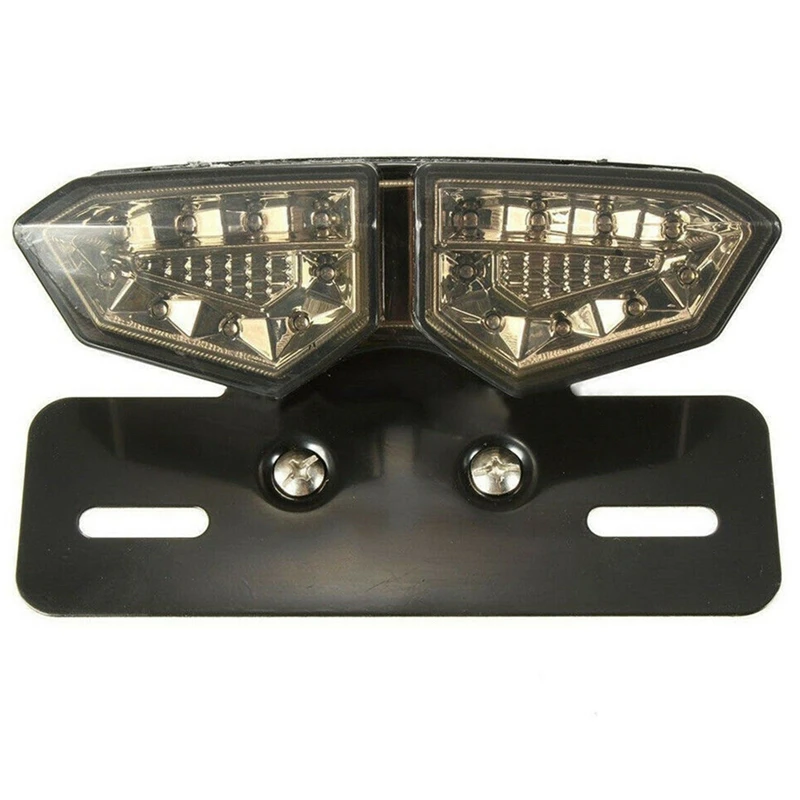 

12V Motorcycle Accessories Universal LED Brake Turn Signal Tail License Plate Lights
