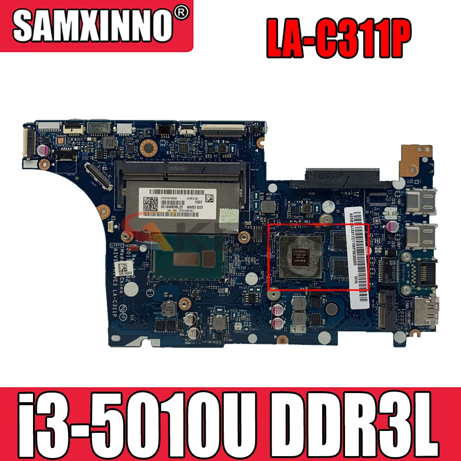 

5B20K83974 Mainboard AIVS3 AIVE3 LA-C311P Fit For Lenovo U31-70 i3-5010U/5005U DDR3L Laptop Motherboard