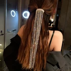Женский обруч для волос с кисточками и кристаллами