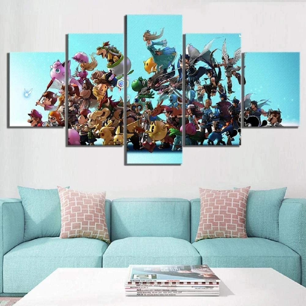 

5 Piece Wall Art Canvas Anime Manga Figure Pictures And Posters Modern Home Living Room & Bedroom The Wall Decoration Paintings