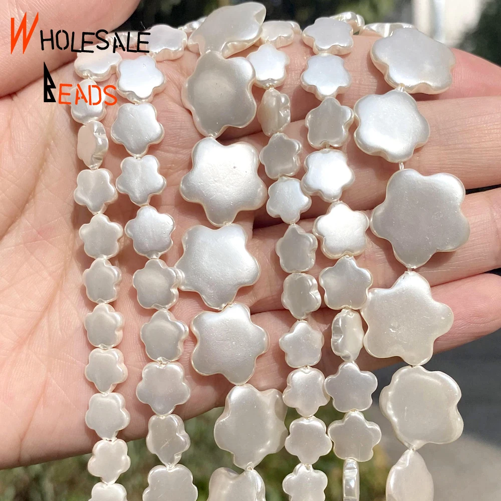 

8 10 17 мм 25-45 шт. натуральные гальванические белые бусины-ракушки в форме цветка бусины-разделители россыпью