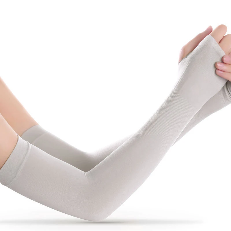 

1 Pair UV Protection Long Arm Sleeve Running Golf Cycling Soft Cooling Warmer Gloves for Adult/Child LDF668