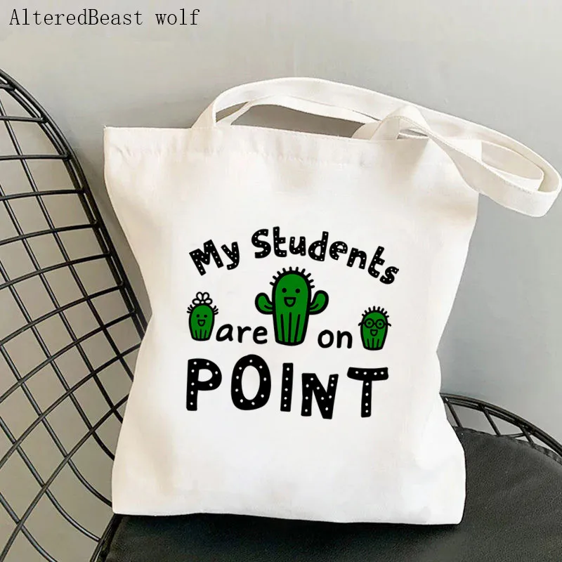 

Women Shopper bag Students Cacti Printed Kawaii Bag Harajuku Shopping Canvas Shopper Bag girl handbag Tote Shoulder Lady Bag