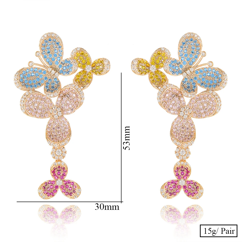 

missvikki Famous 2020 Charms Sweet Romantic Trendy Women Earrings Cubic Zircon Drop Earring For Women Wedding Party Accessories