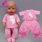 Комбинезон для куклы, 18 дюймов, розовый медведь