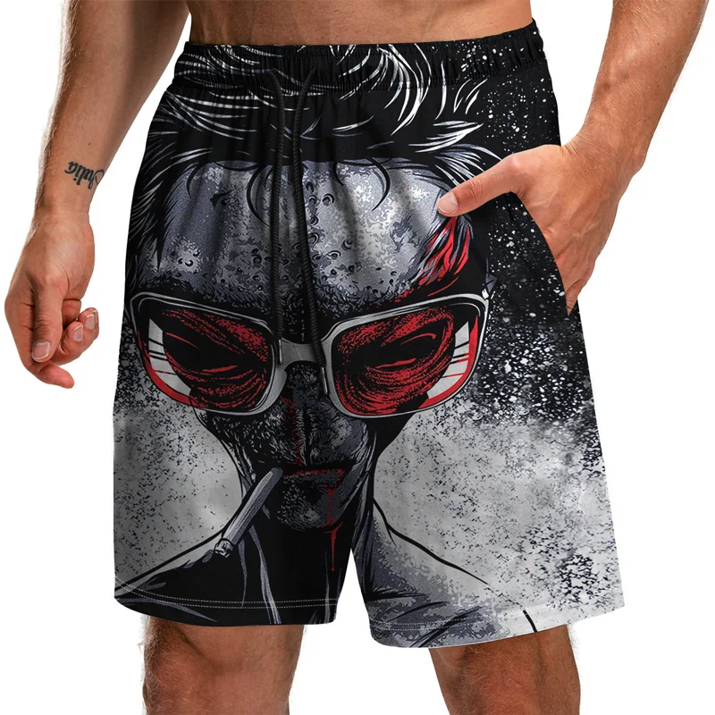 

Summer New Casual Shorts Men's Fashion Style Men's Shorts Bermuda Beach Pants Breathable Beach Shorts 3D Character Printing