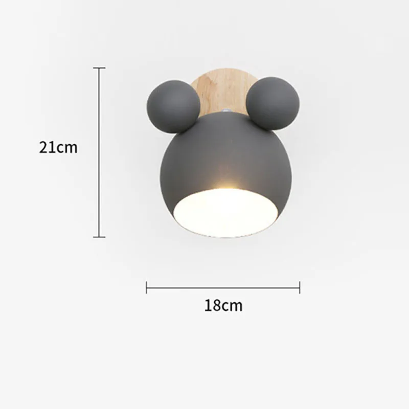 

2021 New Hot Nordic Wooden Wall Lamps Cute Coloful Wall Sconces Kitchen Restaurant Macaroon Decorative Bedside Lamp E27