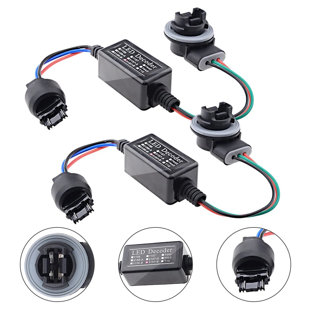 

Hot Sale 2* 3157/ 4157 Bulb Load Resistance Canceller Decoder For LED Turn Signal Lamp Accessory Kit For Quick Delivery