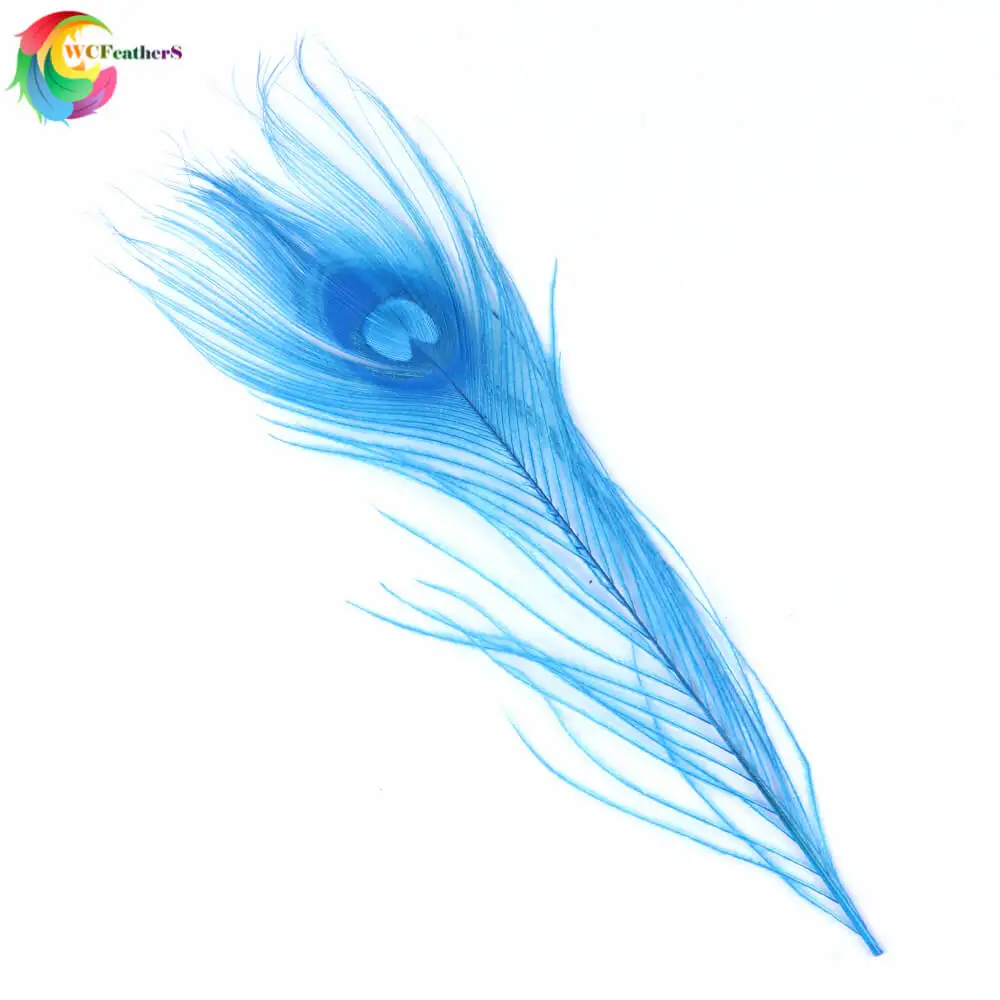 turquoise 10 шт., окрашенный Павлин, перо, натуральное, цветное перо, 25-30 см, украшение для свадьбы, дома, украшение, аксессуары для творчества - Цвет: turquoise