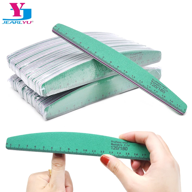 

40 Pcs Strong Thick Sandpaper Nail File Nail Buffer Block Washable Nail FIles Kit Lime a ongle 120/180 Buffing Tools Top Quality