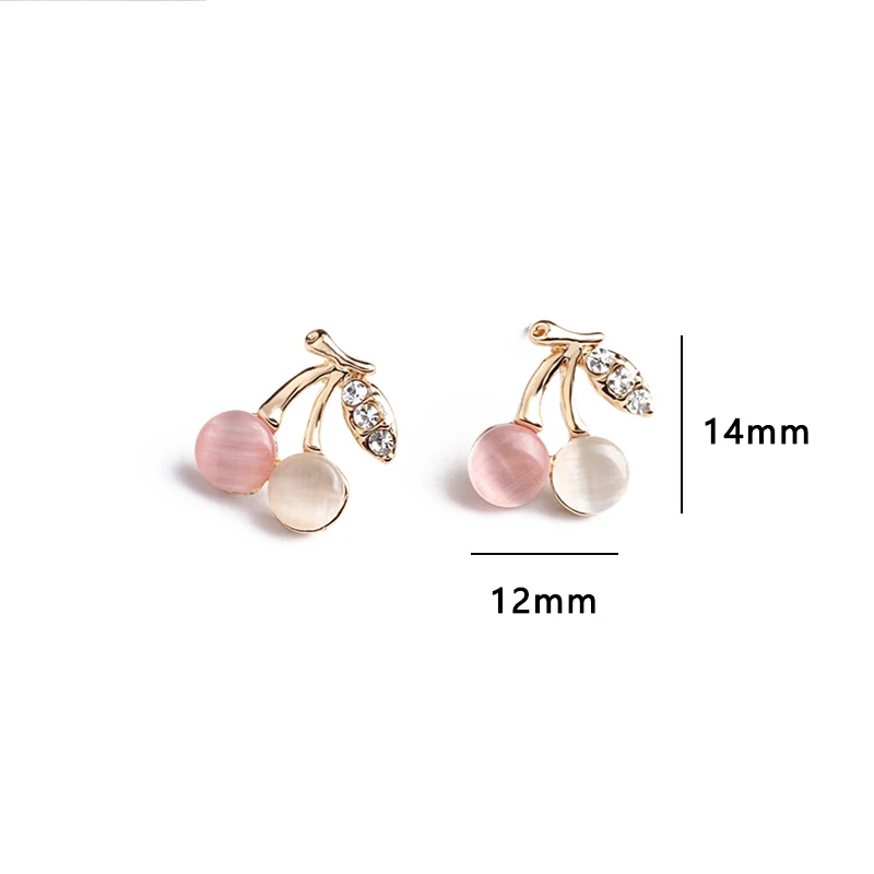 Женские серьги с опалом и вишнями простые стильные цветной защитой 1 пара новинка