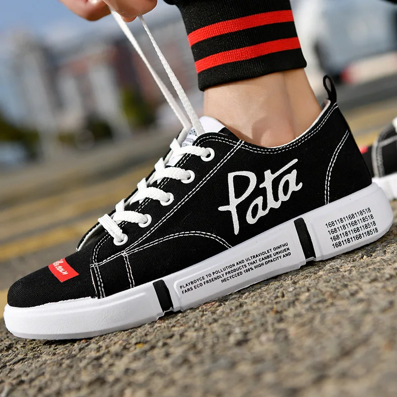 

2019 spring new tide men's shoes trend wild canvas shoes thick bottom fashion casual shoes Korean students men's shoes