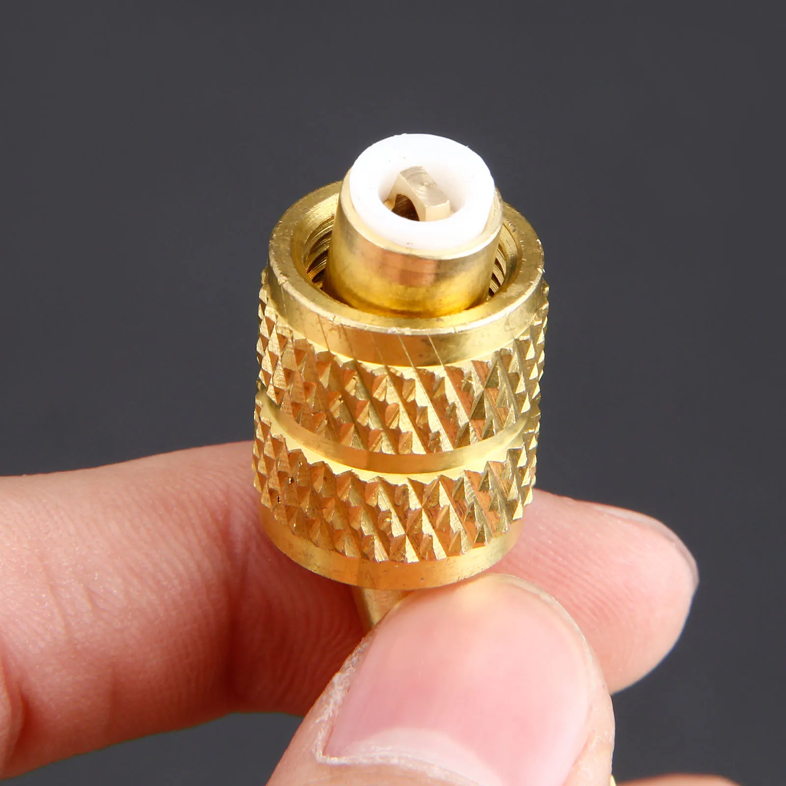 Управляемый хладагент A/C угловой ручной запорный клапан 1/4 &quotSAE Male и 5/16&quot SAE Female