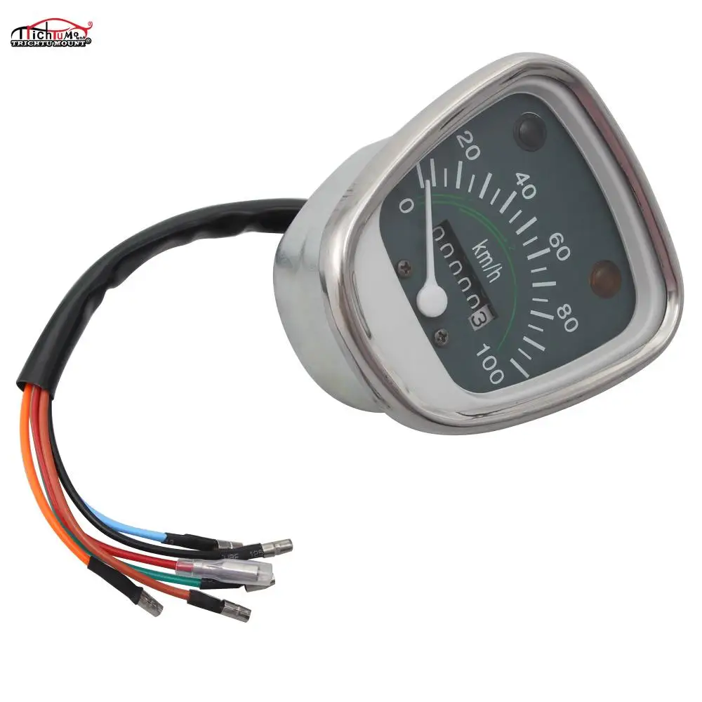 Ретро 100 км/ч Спидометр Одометр ж/индикатор светильник для Honda паспорт C50 C70 C90 C70K1 -D3