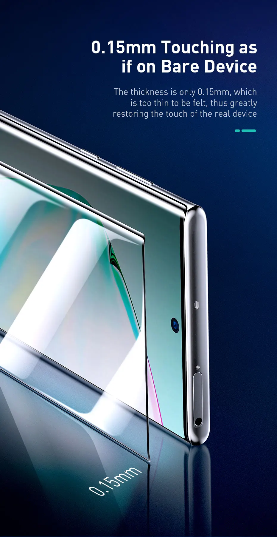 Baseus 2 шт протектор экрана для samsung Galaxy Note 10 Plus PET пленка 0,15 мм полное покрытие Передняя защитная пленка для Note 10 стекло