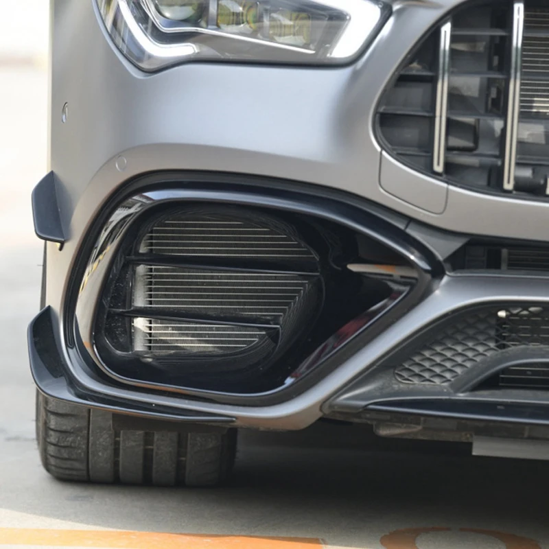 Спойлер на передний бампер для Mercedes Benz CLA45 AMG C118 2020 2021 глянцевый черный спойлеры