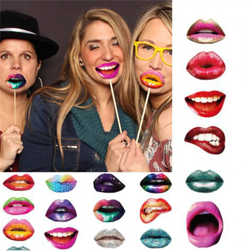 Забавная Свадебная фотокамера маска для губ очки Усы невесты реквизит