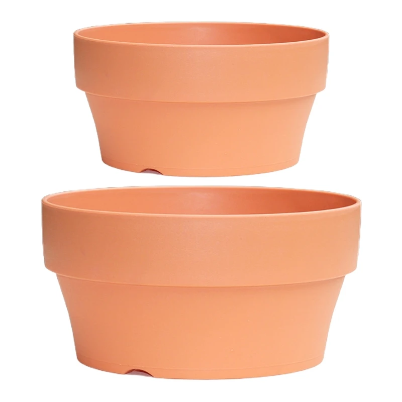 

2021 New Imitation Terracotta Pot for Plants Succulent Planter with Drainage Hole Cactus Plant Containers Garden Bonsai Pot