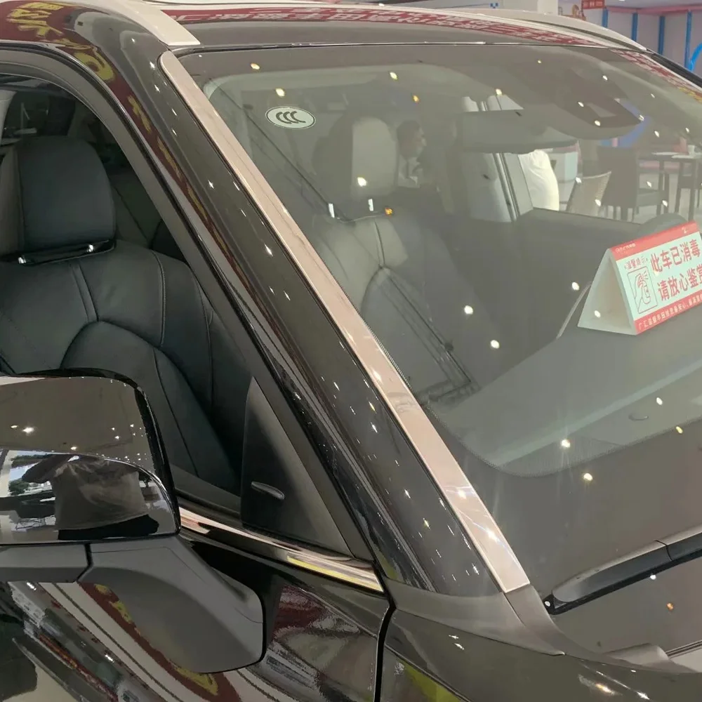 

Для Toyota Highlander 2021 2022, переднее ветровое стекло, переднее окно, боковая полоса, крышка, внешние аксессуары, Стайлинг автомобиля