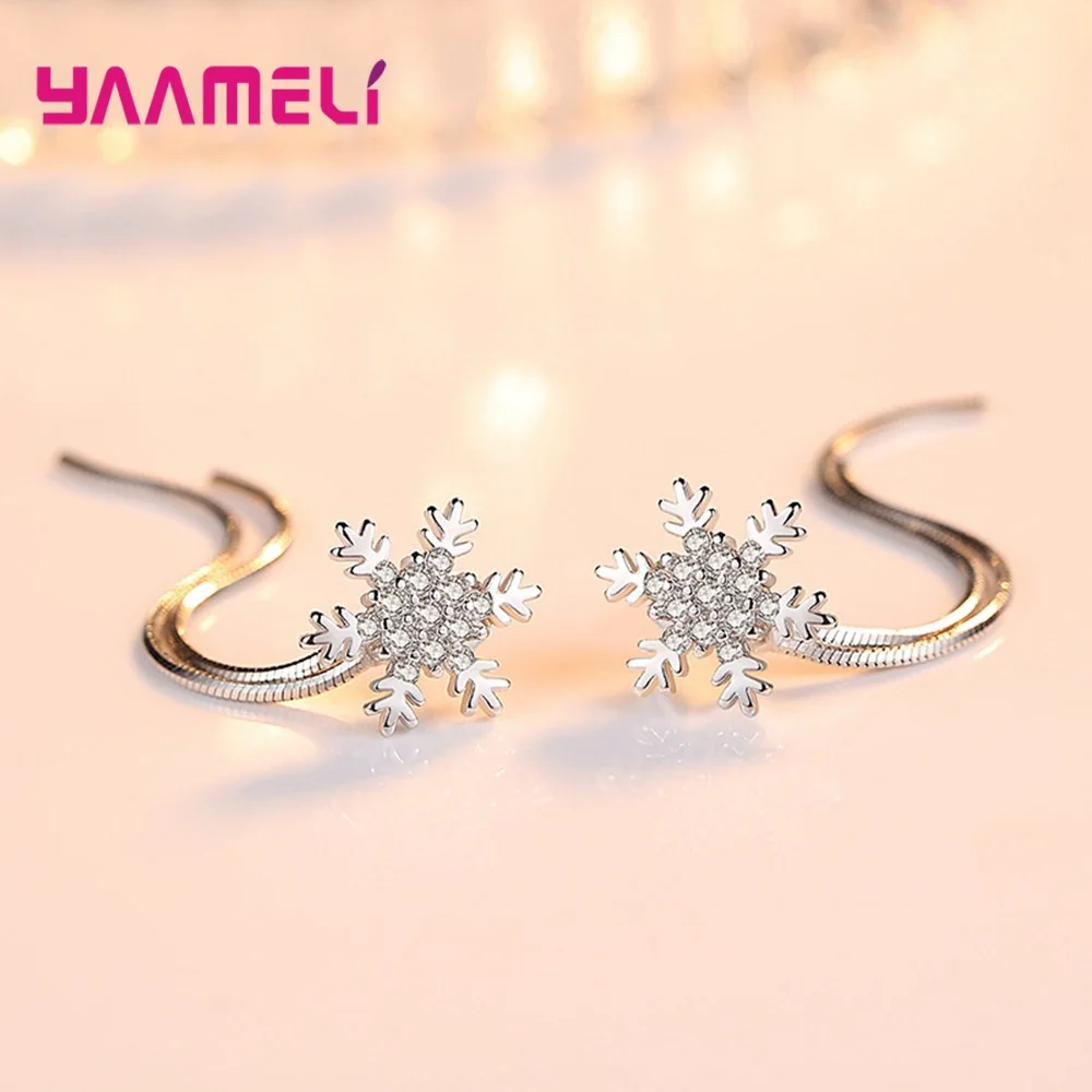 Корейские ювелирные изделия из стерлингового серебра 925 пробы висячие серьги