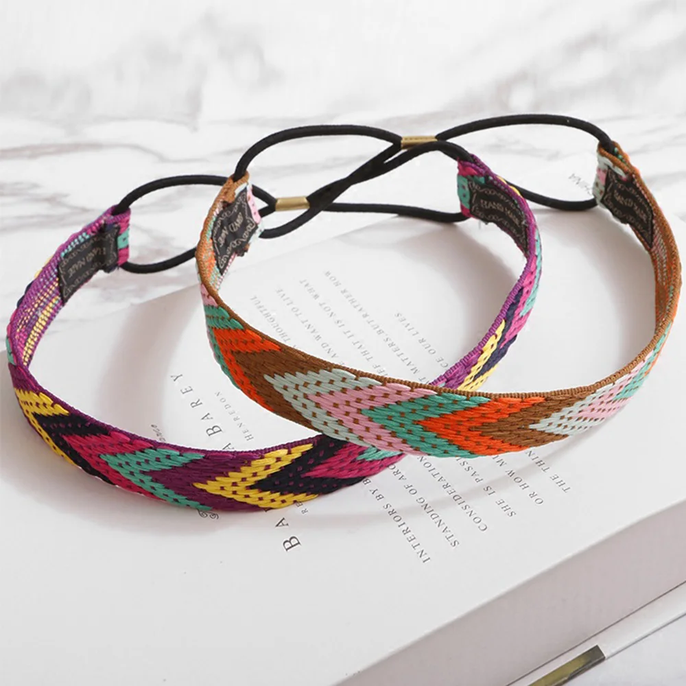 Этнические богемные повязки на голову с вышивкой в стиле бохо для девочек