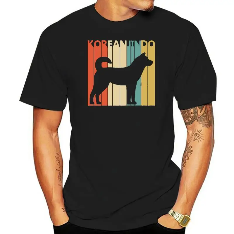 

Men t-shirt Vintage 1970s Korean Jindo Dog Owner Gift tshirt Women t shirt