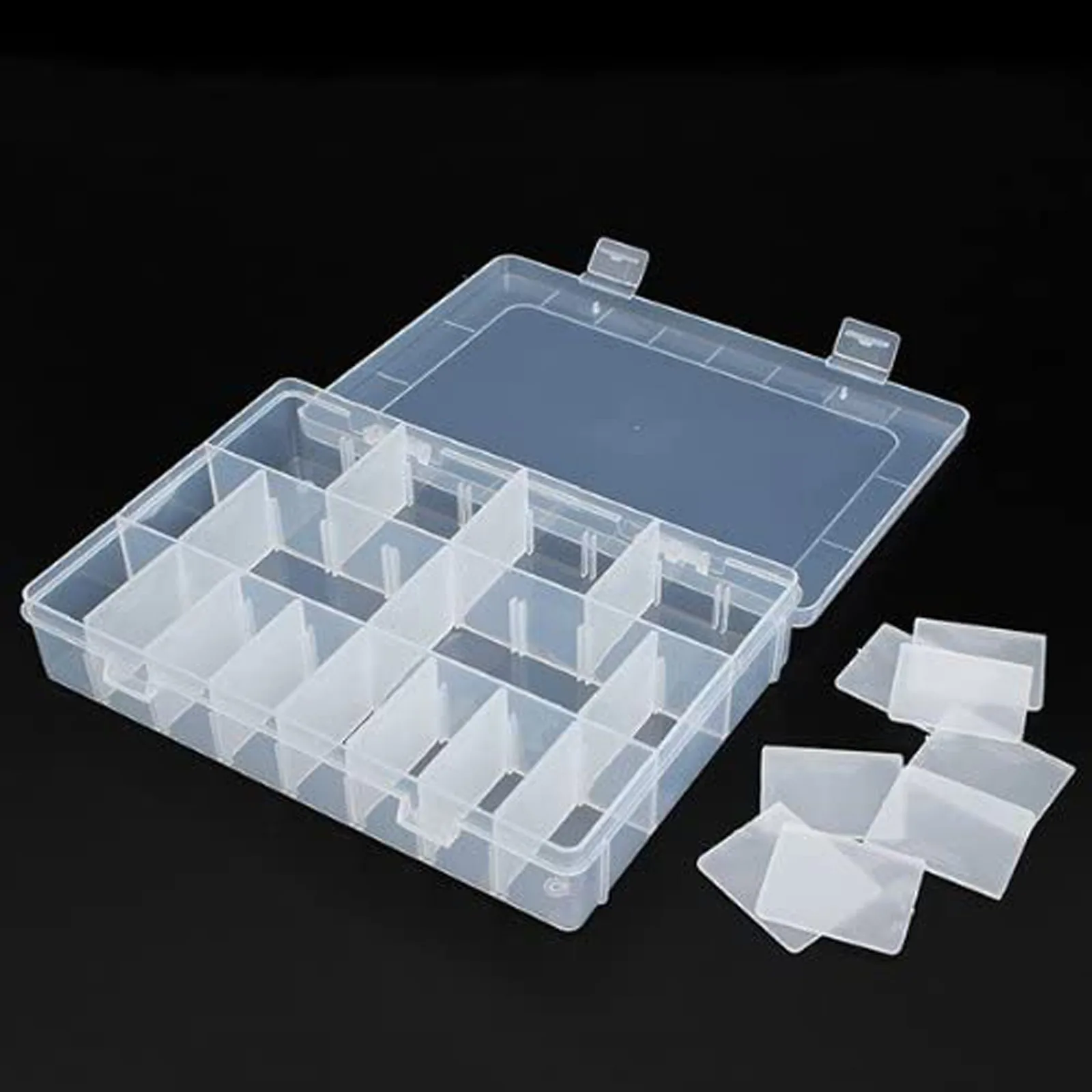 

Large Capacity Transparent Plastic Cosmetics Storage Box Jewelry Earring Bead Screw Holder Case Organizer Container #T2P