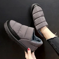 new fashion female plush snow boots comfy flat with winter warm fur boots women 2020 casual waterproof shoes woman