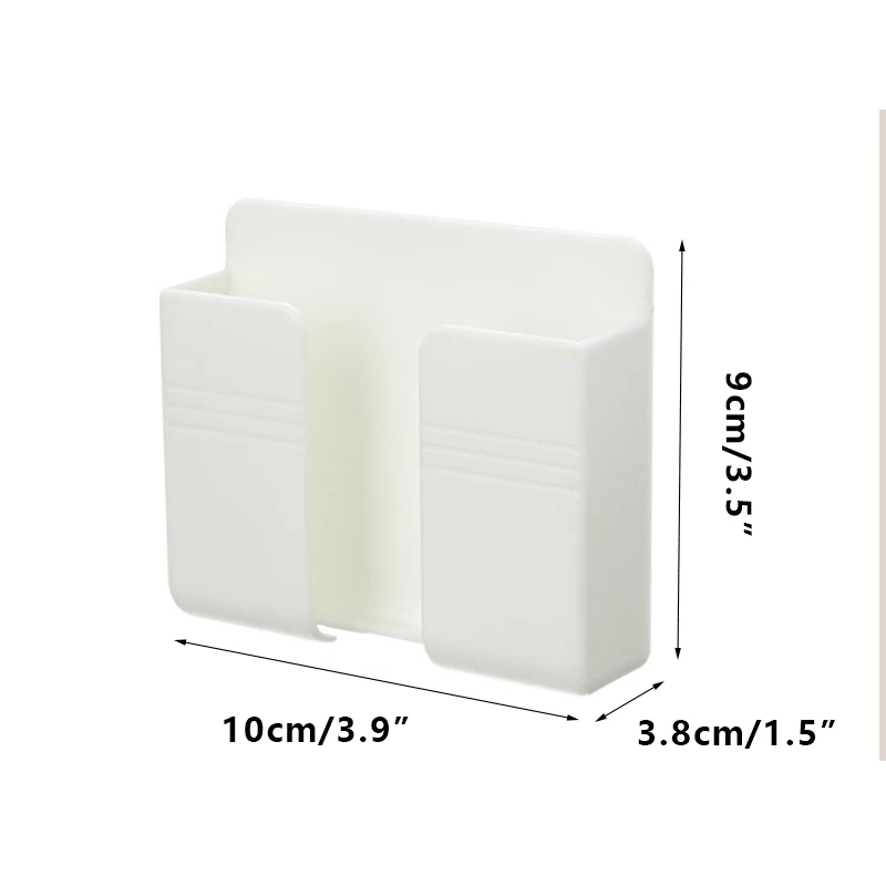 wall mounted organizer remote control storage box air conditioner mobile phone holder multifunction usb charging stand free global shipping