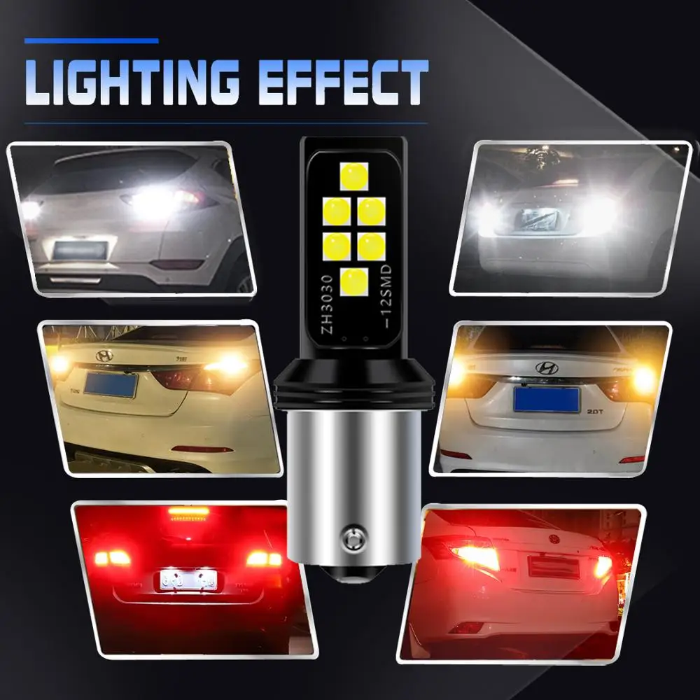 Светодиодсветильник лампы 2x1156 BA15S 1157 BAU15S 7444 T20 W21/5W для Lada Kalina Granta Vesta DRL белые