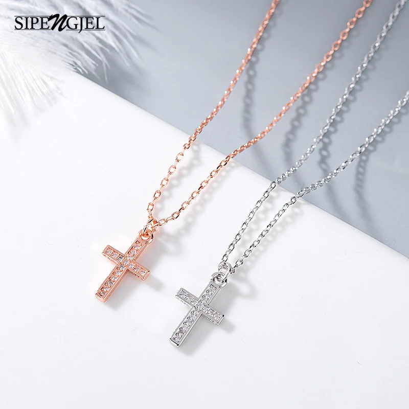 

Женское колье с подвеской SIPENGJEL, розовое золото, серебро, вечерние ювелирные изделия