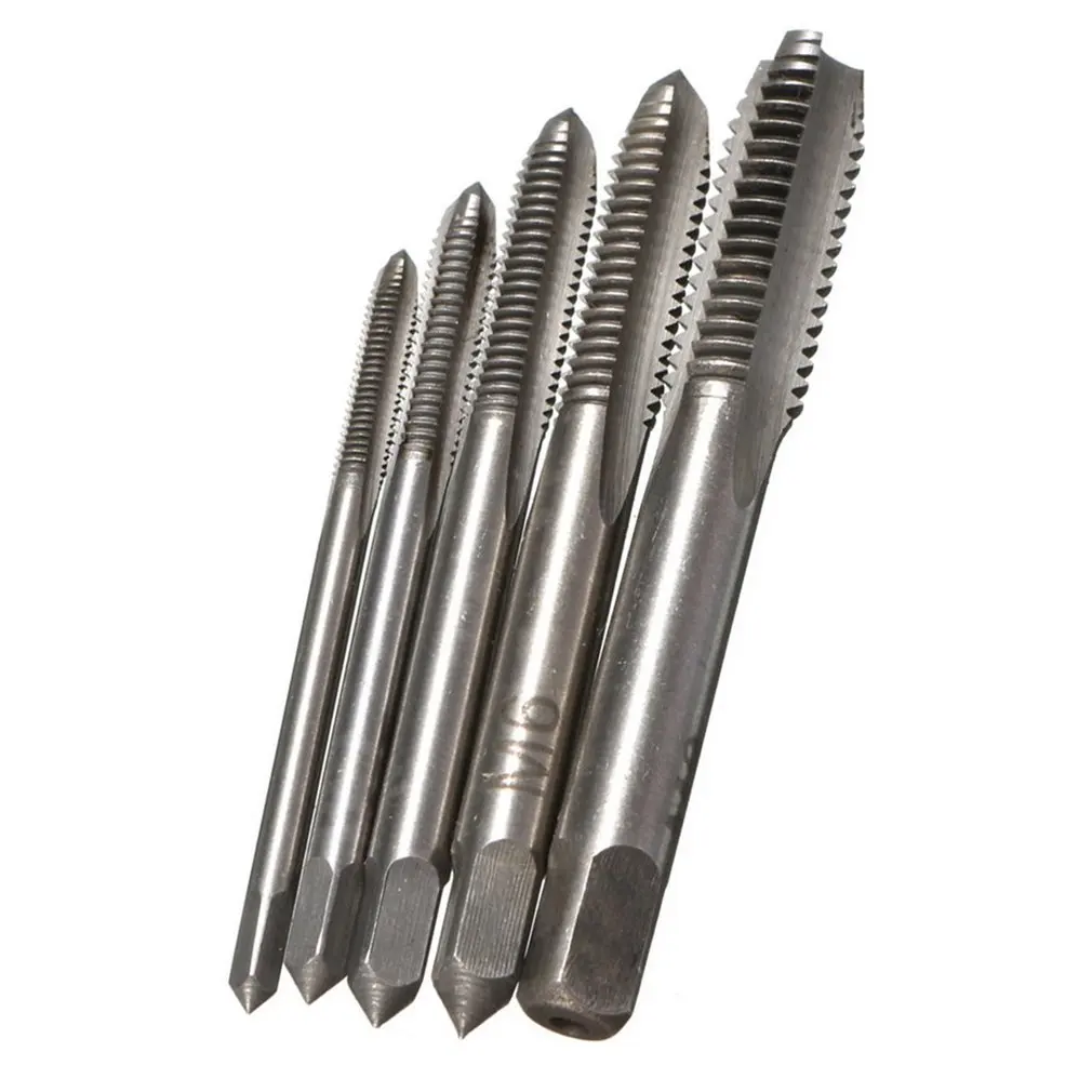5PCS/Set HSS M3 M4 M5 M6 M8 Machine Spiral Point Straight Fluted Screw Thread Metric Plug Hand Tap Drill Set Tools | Инструменты