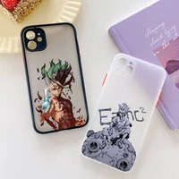 yndfcnb the japanese anime dr stone phone case for iphone x xr xs 7 8 plus 11 12 pro max translucent matte shockproof case