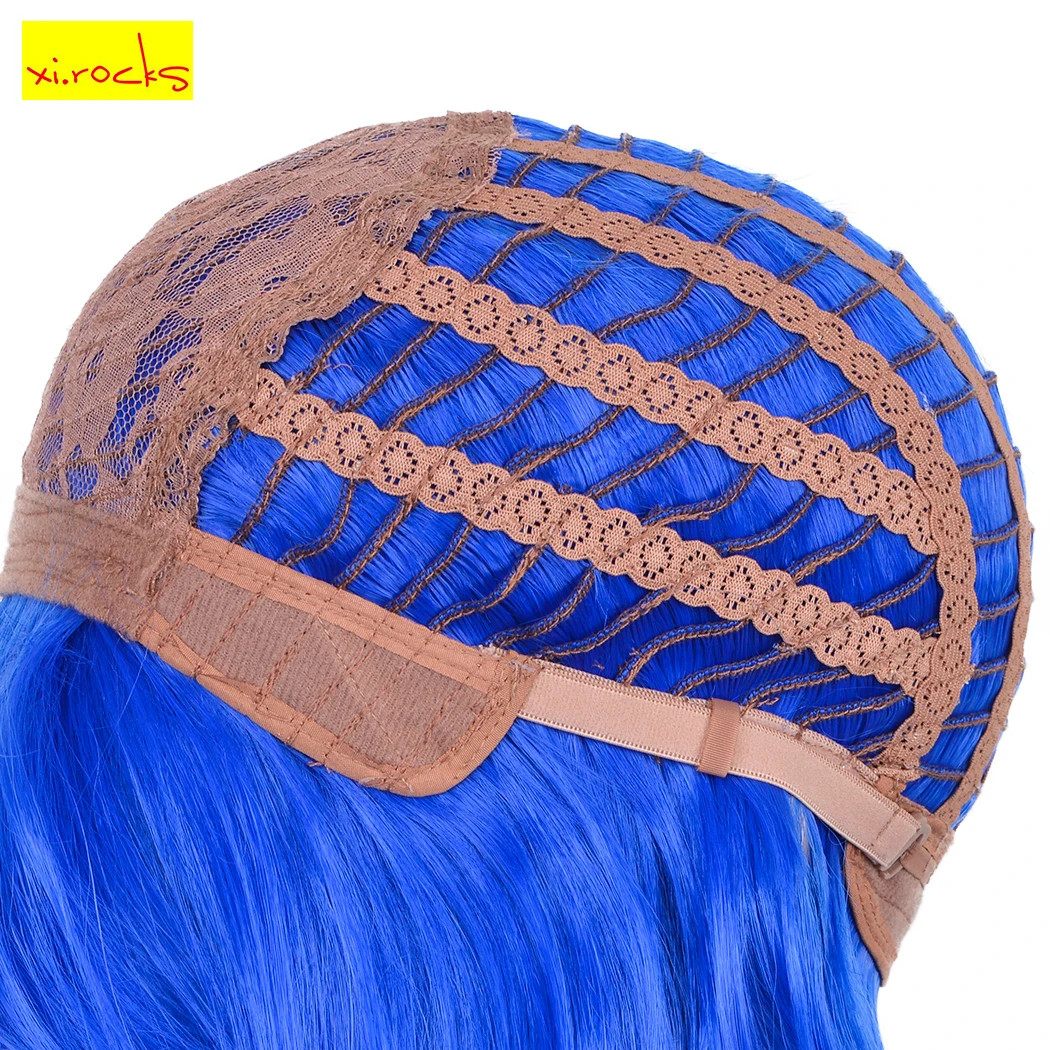 

3016 Xi.Rocks Wendy Marvell Cosplay Synthetic Fairy Series Anime Blue 31inch Long Straight Hair Halloween Costume Wavy Wig