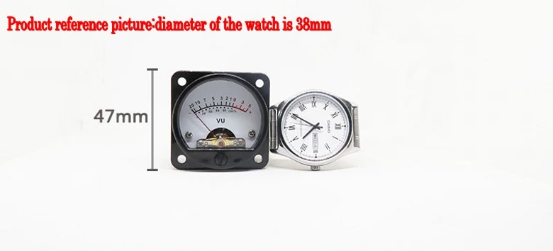 

2pcs 45mm Big VU Meter Stereo Amplifier Board level Indicator Adjustable With Driver