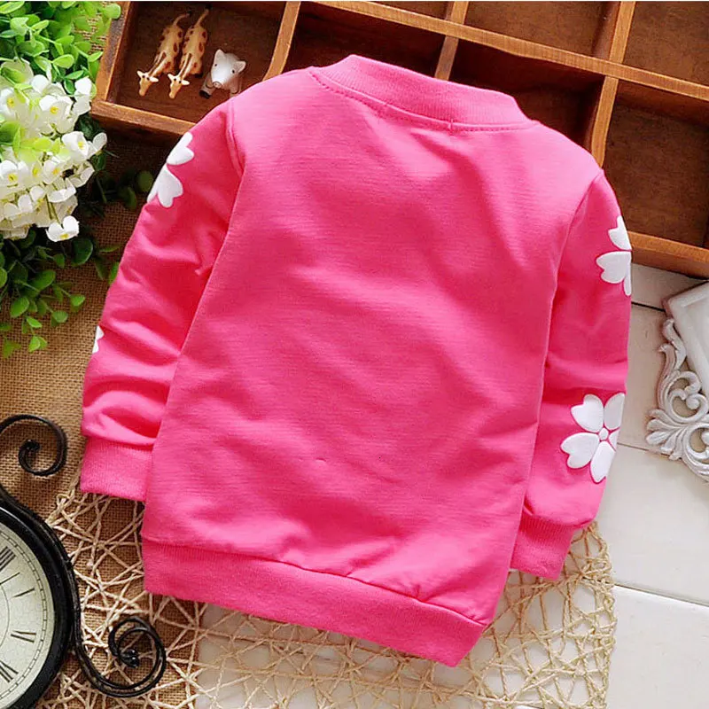 Весенне-осенняя одежда для маленьких девочек свитер с принтом пальто