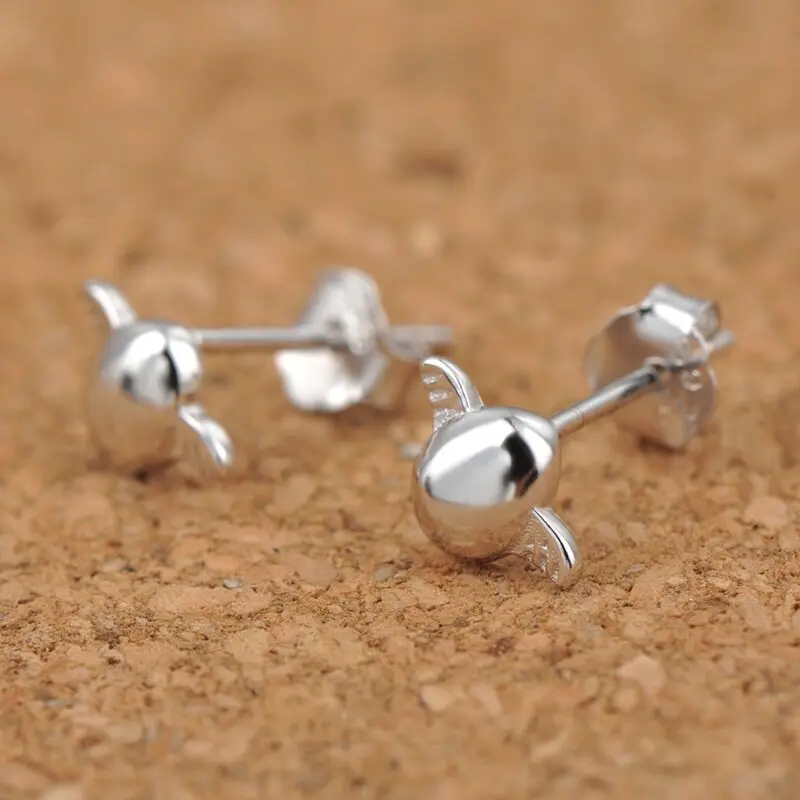 Женские серьги гвоздики в виде яйца из серебра 925 пробы|Серьги-гвоздики| |
