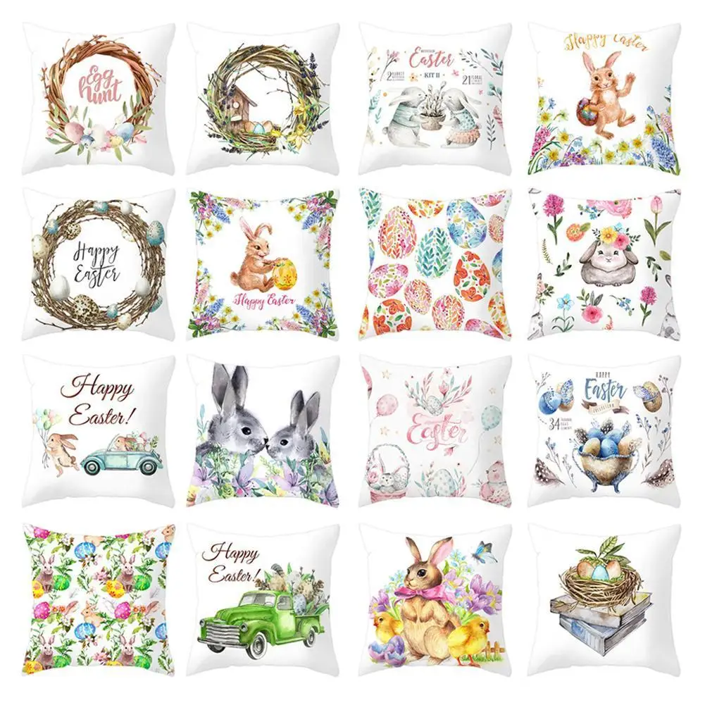 

Наволочка для подушки Easter подушка Кролик, украшение для праздника, пасхальное украшение для дивана, 45x45 см, Thr S5Z4