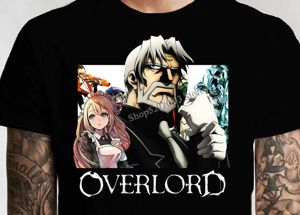 Overlord Sebas Tian And Tuare Veyron Премиум графическая футболка унисекс Мужская и женская