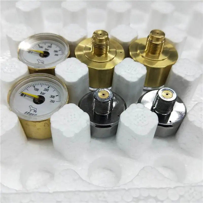 Медный M10* 1 G1/8 дюймов 350bar Мини манометр, ED черный и белый циферблат 28 мм Манометр
