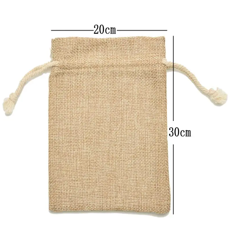 

6 Sizes Mini Jute Drawstring Burlap Bags Wedding Favors Party Christmas Gift Jewelry Hessian Sack Pouches Packing Storage Bag