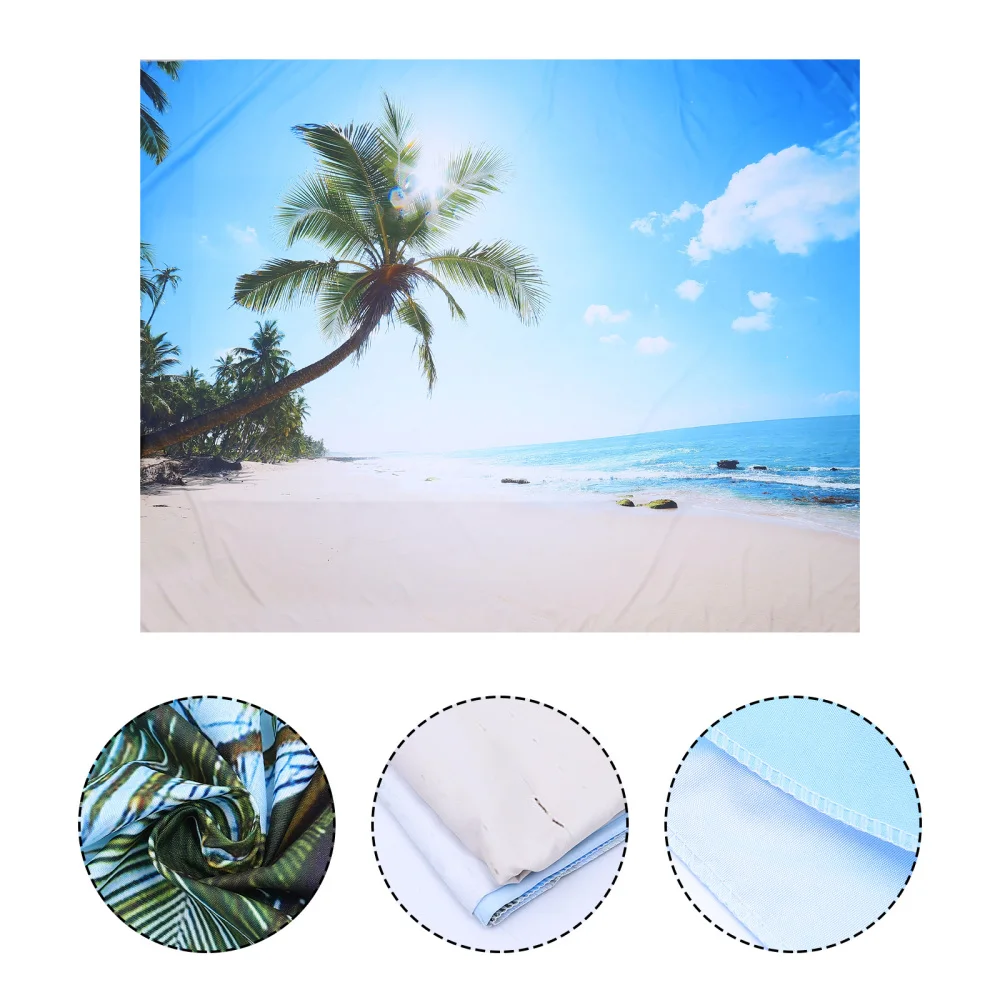 

1pc Beach Printing Wall Background Cloth Natural Scenery Photography Backdrop