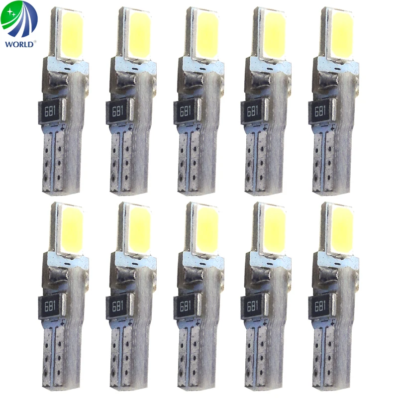 

Free Shipping,10Pcs Can Bus,T5,LED Gauge Lamp,LED Car Bulb,Side Marker Light Bulb,Wedge,74,37,2723,2721