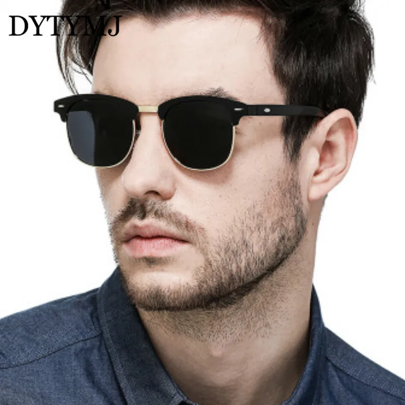 

DYTYMJ 2020 Polarized Sunglasses Men Polarized Semi-Rimless Eyeglasses Men/Women Brand Designer Glasses Men Retro Oculos De Sol