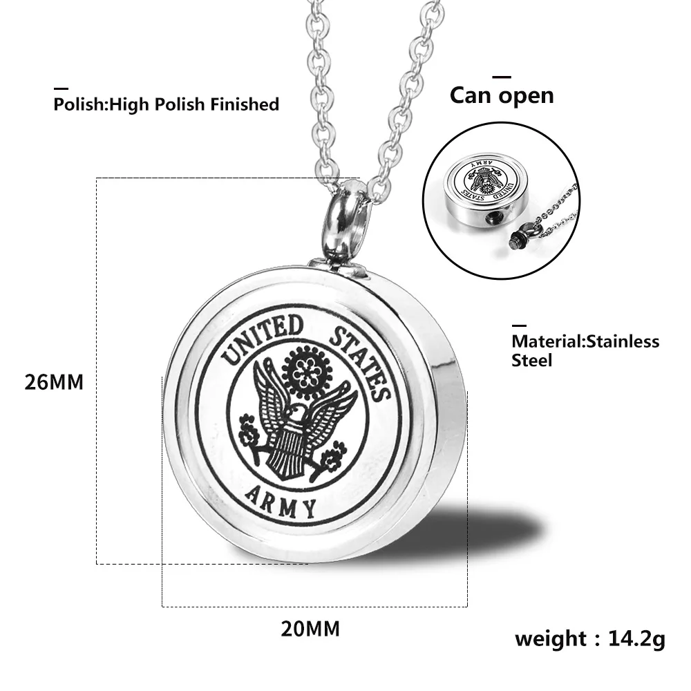 Американский военный солдат кулон из титановой стали ожерелье Для памятных